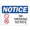 Signmission OSHA Notice Sign, No Smoking No Pets With Symbol, 18in X 12in Decal, 12" W, 18" L, Landscape OS-NS-D-1218-L-14806 - alternate 1